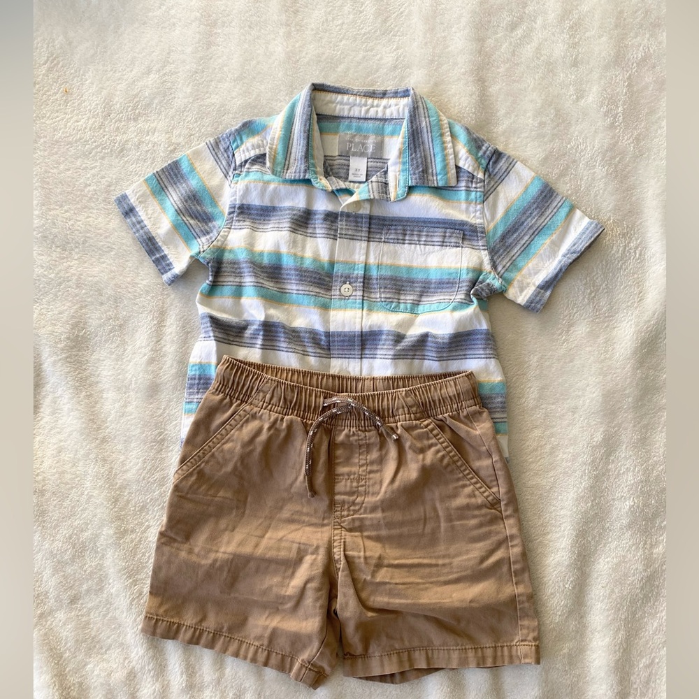 The Children’s Place and Cat and Jack Shirt and Shorts Bundle Lot of 2 Size 3T